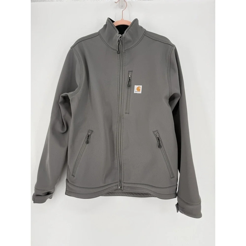 Carhartt Crowley Soft Shell Jacket Mens Medium Full Zip Gray Hiking (102199 022)